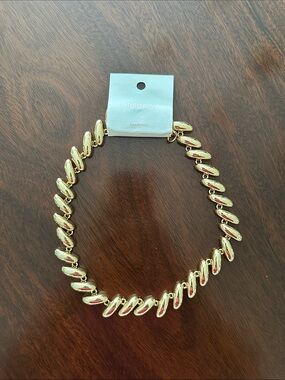 J. Crew Shiny Gold Link Collar Necklace